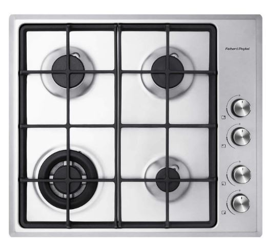 Fisher and paykel 60cm gas on steel cooktop cg604clpx2