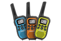 Uniden UH45-3 - 80 Channel UHF CB Handheld Radio (Walkie-Talkie) with Kid Zone - Triple Colour Pack