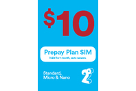 2degrees $10 Monthly Prepay Plan SIM