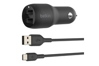 BELKIN BOOST CHARGE Dual USB-A Car Charger 24W + USB-A to USB-C Cable