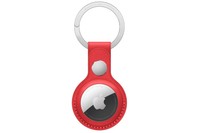 Apple Airtag Leather Key Ring - Red