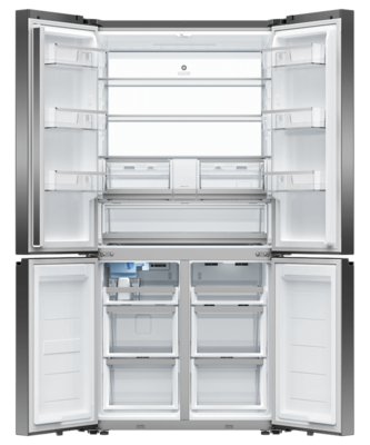 Rf730qzuvb1   fisher   paykel freestanding quad door fridge freezer 690l with ice and water %282%29