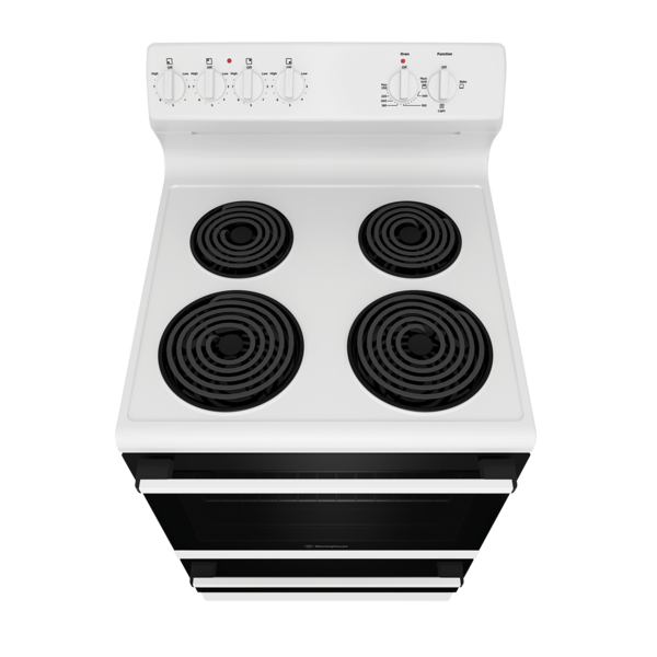 Wle620wc   westinghouse 60cm electric freestanding cooker white with 4 zone coil cooktop %283%29