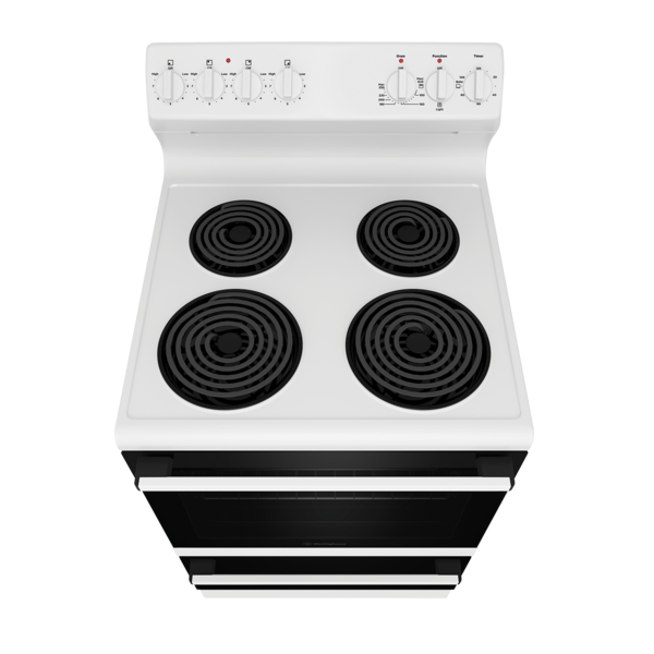Wle624wc   westinghouse 60cm electric freestanding cooker white with 4 zone coil cooktop %283%29
