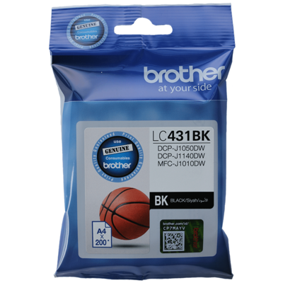 Lc431bk   brother lc431bk black ink cartridge %e2%80%93 single pack