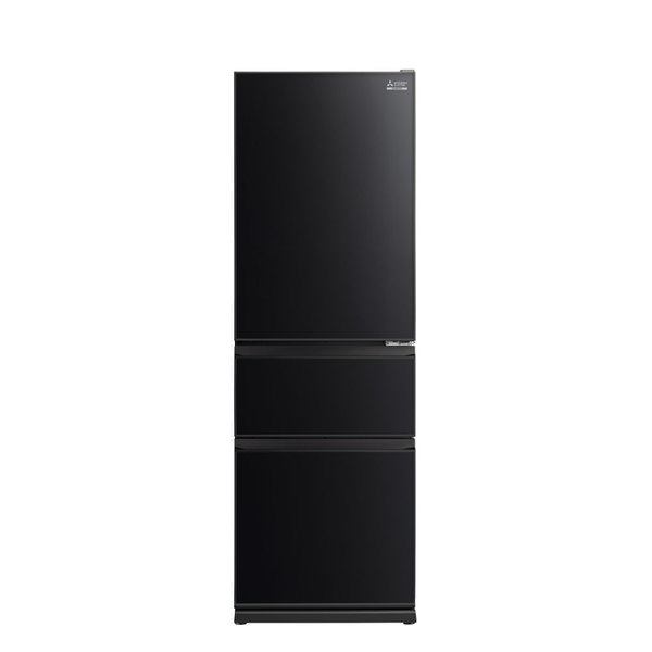Mr cgx328er gbk a   mitsubishi classic cx black glass multi drawer fridge 328l