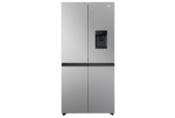 Haier Quad Door Fridge/Freezer 508L With Plumbed Ice & Water Dispenser Satina