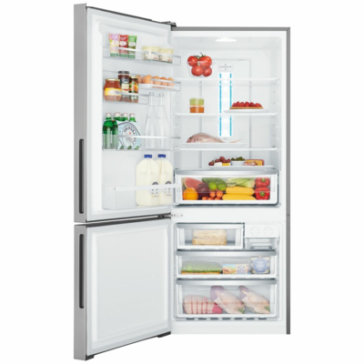 Wbe4302ac l   westinghouse 425l bottom mount fridge freezer silver   left hinge %283%29