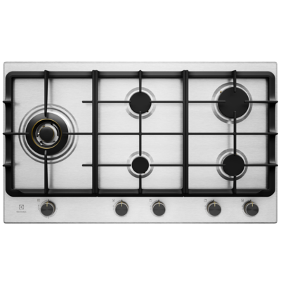Ehg955se   electrolux 90cm 5 burner stainless steel gas cooktop %281%29