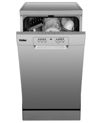 Hdw10f1s1   haier 45cm compact freestanding dishwasher %284%29