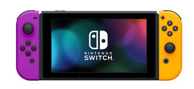 Nintendo switch joy con   purple orange