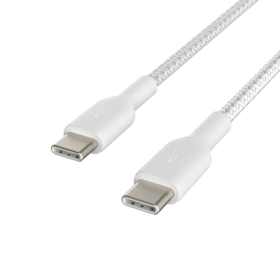 Cab004bt1mwh   belkin boostcharge braided usb c to usb c cable 1m white %282%29
