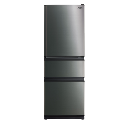 Mr cx328er bst a   mitsubishi 328l classic cx black stainless steel multi drawer fridge