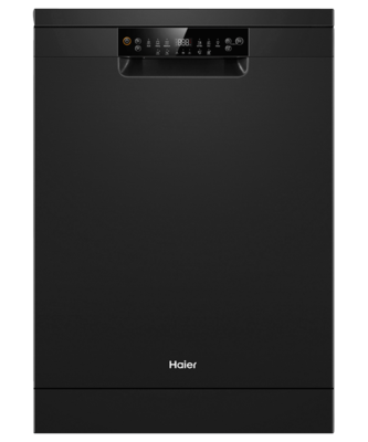 Hdw15f2b1   haier freestanding dishwasher black %281%29