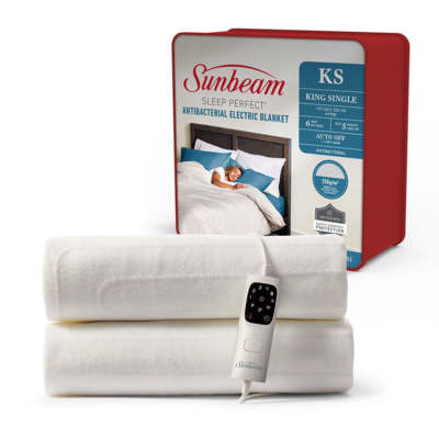 Bla6331   sunbeam sleep perfect antibacterial electric blanket king single %281%29