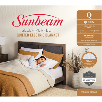 Blq6451   sunbeam sleep perfect quilted electric blanket queen %282%29