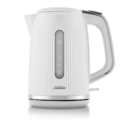 Sunbeam 1.7L Brightside Kettle White/Silver - Heathcotes.co.nz