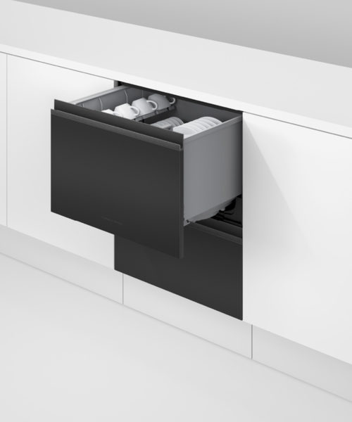 Dd60d4zb9   fisher   paykel series 9 built under sanitising double dishdrawer black glass %284%29