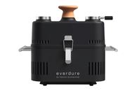 Everdure CUBE 360 Charcoal Portable Barbeque BBQ with Roasting Hood & 3-Piece Tool Set | by Heston Blumenthal (Graphite)