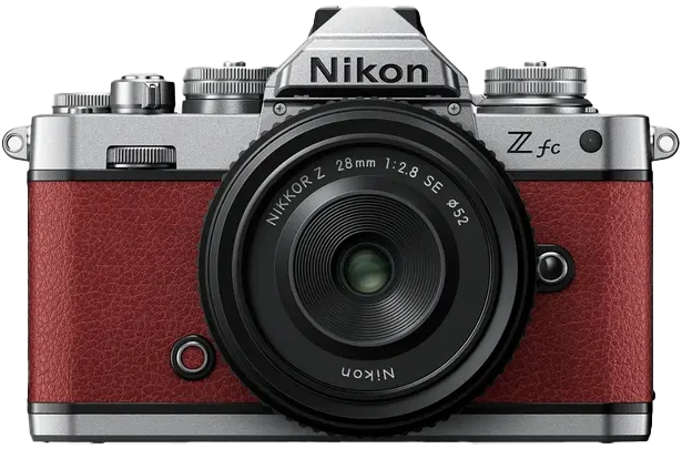 Zfc099ya   nikon z fc crimson red with nikkor z 28mm f2.8 se
