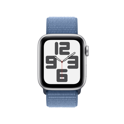 Apple watch se gps 40mm silver aluminium winter blue sport loop pdp image position 2  anz