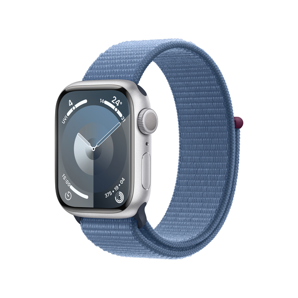 Apple watch series 9 gps 41mm silver aluminium winter blue sport loop pdp image position 1  anz