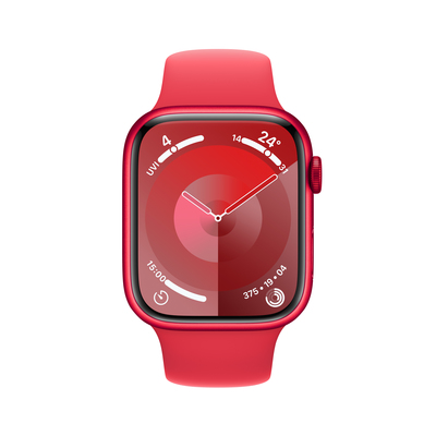Apple watch series 9 gps 45mm productred aluminium productred sport band pdp image position 2  anz