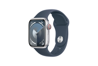 Apple Watch S9 GPS + Cellular 45mm Silver Case - Storm Blue Sport Band - M/L