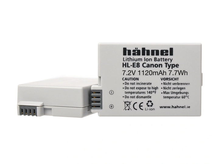Hn1000177 6   hahnel hl e8 canon compatible battery lp e8 single pack