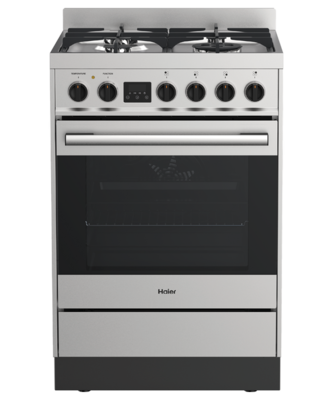 Hor60s9msx1   haier 60cm dual fuel freestanding cooker with 4 burner gas cooktop stainless steel %281%29