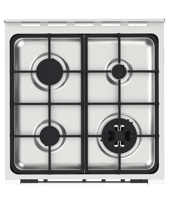 Hor60s9msx1   haier 60cm dual fuel freestanding cooker with 4 burner gas cooktop stainless steel %282%29
