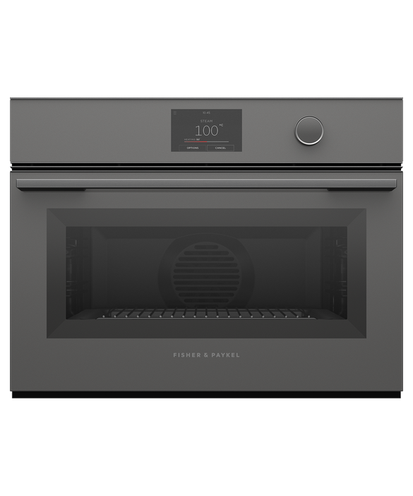 Os60nmtdg1   fisher   paykel 60cm 23 function combination steam oven grey steel %281%29