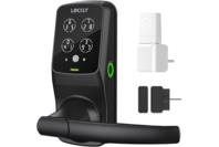 Lockly Matt Black Secure Pro Smart Lock Latch with WIFI-LINK and Fingerprint
