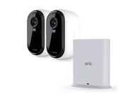 2 x Arlo Essential Outdoor 2K Wire-Free Camera (2nd Gen) + Arlo Pro Smart Hub Bundle