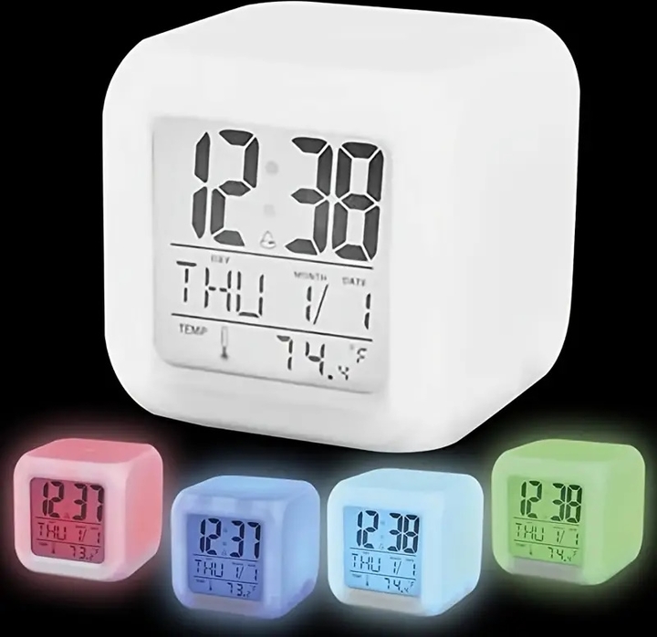 U 1814   titan led colour changing alarm clock