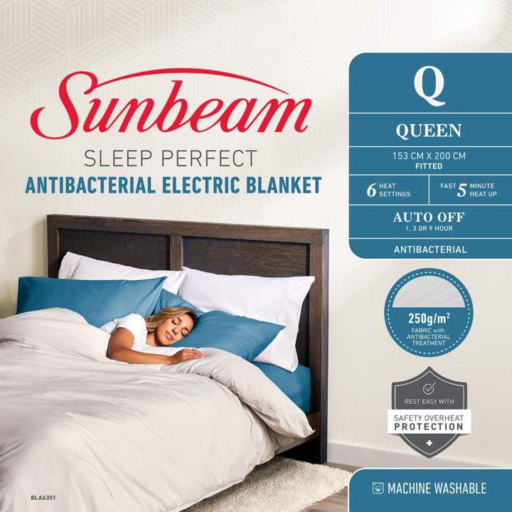 Bla6351   sunbeam sleep perfect antibacterial electric blanket queen %281%29