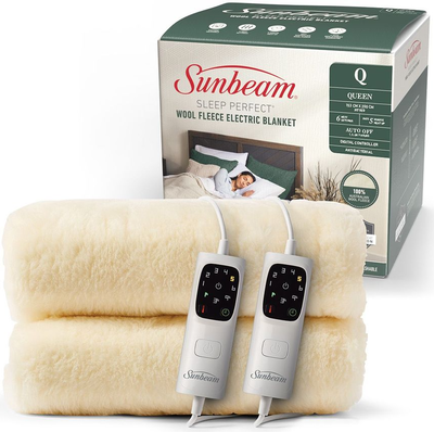 Blw6651   sunbeam sleep perfect wool fleece electric blanket queen %283%29