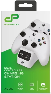 Pxspdcsw   powerplay xbox dual charging station white %281%29