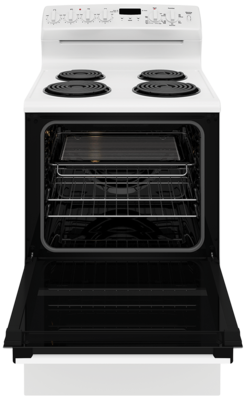 Wle625wc   westinghouse 60cm white electric freestanding cooker with 4 zone coil cooktop %282%29