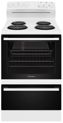 Wle624wc   westinghouse 60cm white electric freestanding cooker with 4 zone coil cooktop %281%29