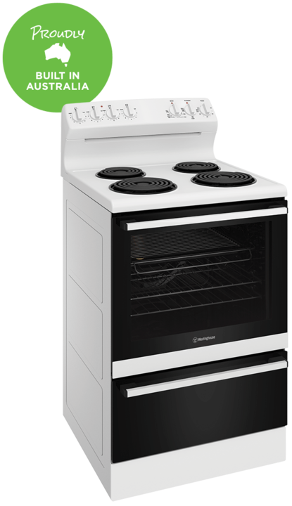 Wle624wc   westinghouse 60cm white electric freestanding cooker with 4 zone coil cooktop %284%29