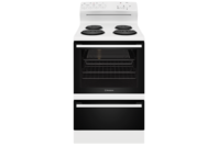 Westinghouse 60cm White Electric Freestanding Oven with 4 Zone Coil Cooktop