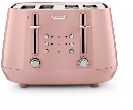 Cty4003pk   delonghi eclettica 4 slice playful pink toaster %281%29