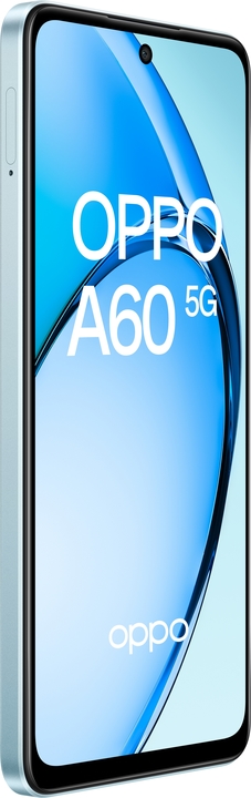 Oppo a60 5g ocean blue front left 45 lock up