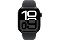 Apple Watch Series 10 GPS 46mm Jet Black Aluminium Case with Black Sport Band - S/M