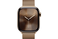 Apple Watch Series 10 GPS + Cellular 42mm Gold Titanium Case with Gold Milanese Loop