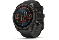 Garmin Fenix 8 47 mm AMOLED Sapphire, Carbon Grey DLC Titanium With Black/Pebble Grey Silicone Band