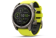 Garmin Fenix 8 51 mm, Solar, Sapphire, Titanium With Amp Yellow/Graphite Silicone Band