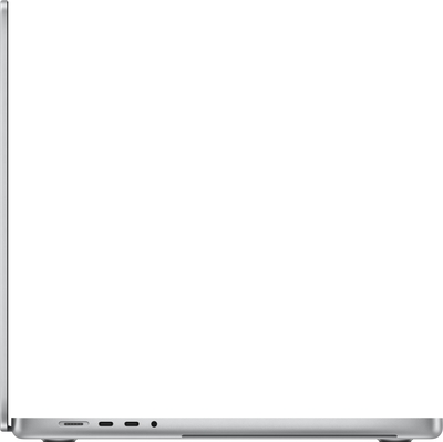 Macbook pro 16 in m4 silver pure side right screen  usen