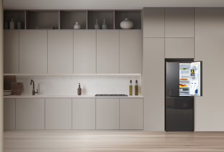 Mr lx442ex gds a mitsubishi electric 442l multi drawer fridge freezer   glass gunmetal %285%29